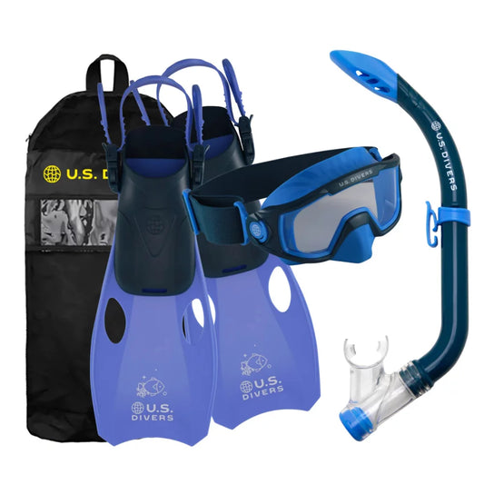 US Divers Avila Jr Set Blue S/M Snorkel & Dive – Image 1