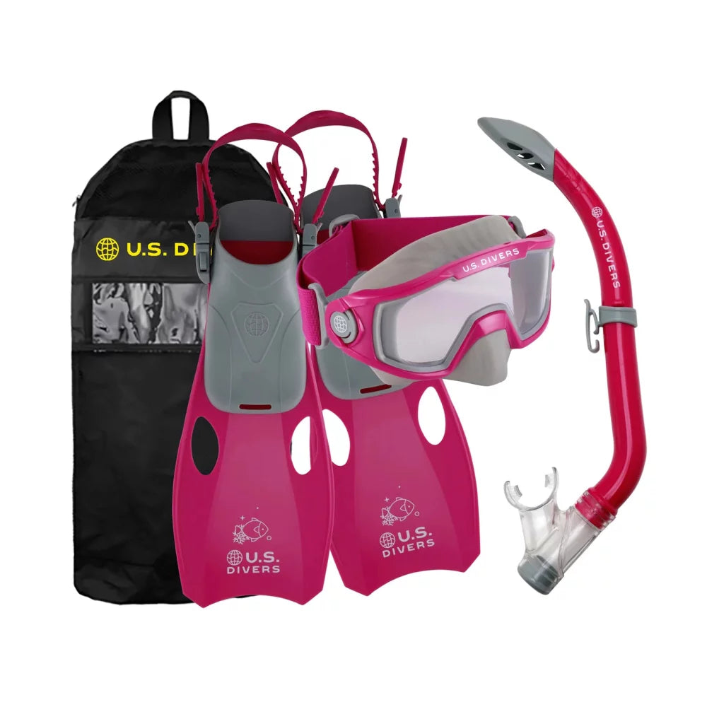 US Divers Avila Jr Set Pink S/M Snorkel & Dive – Image 1