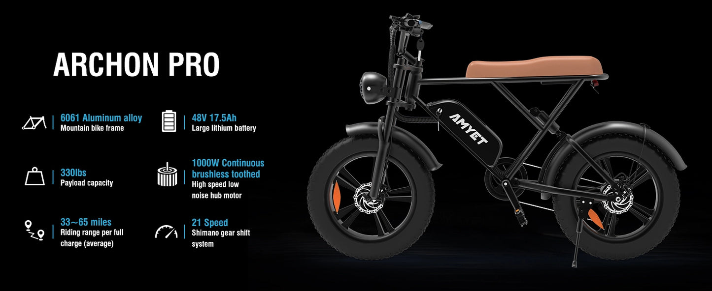 Amyet V9 G60 Electric Cafe Cruiser E-Bike Bicycle