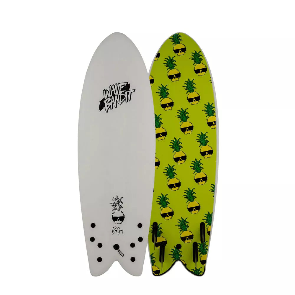 Wave Bandit x Ben Gravy 5'8 Quad Retro Fish Surfboard