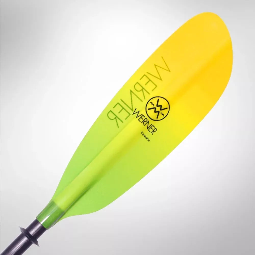 Werner Camano Straight Shaft 2 Piece Kayak Paddle 230 Citrus