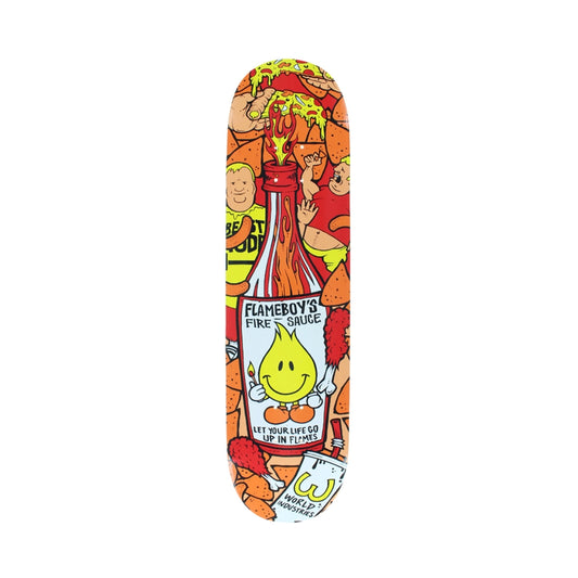 World Industries Flameboy Fire Sauce 8.25 Skateboard Deck