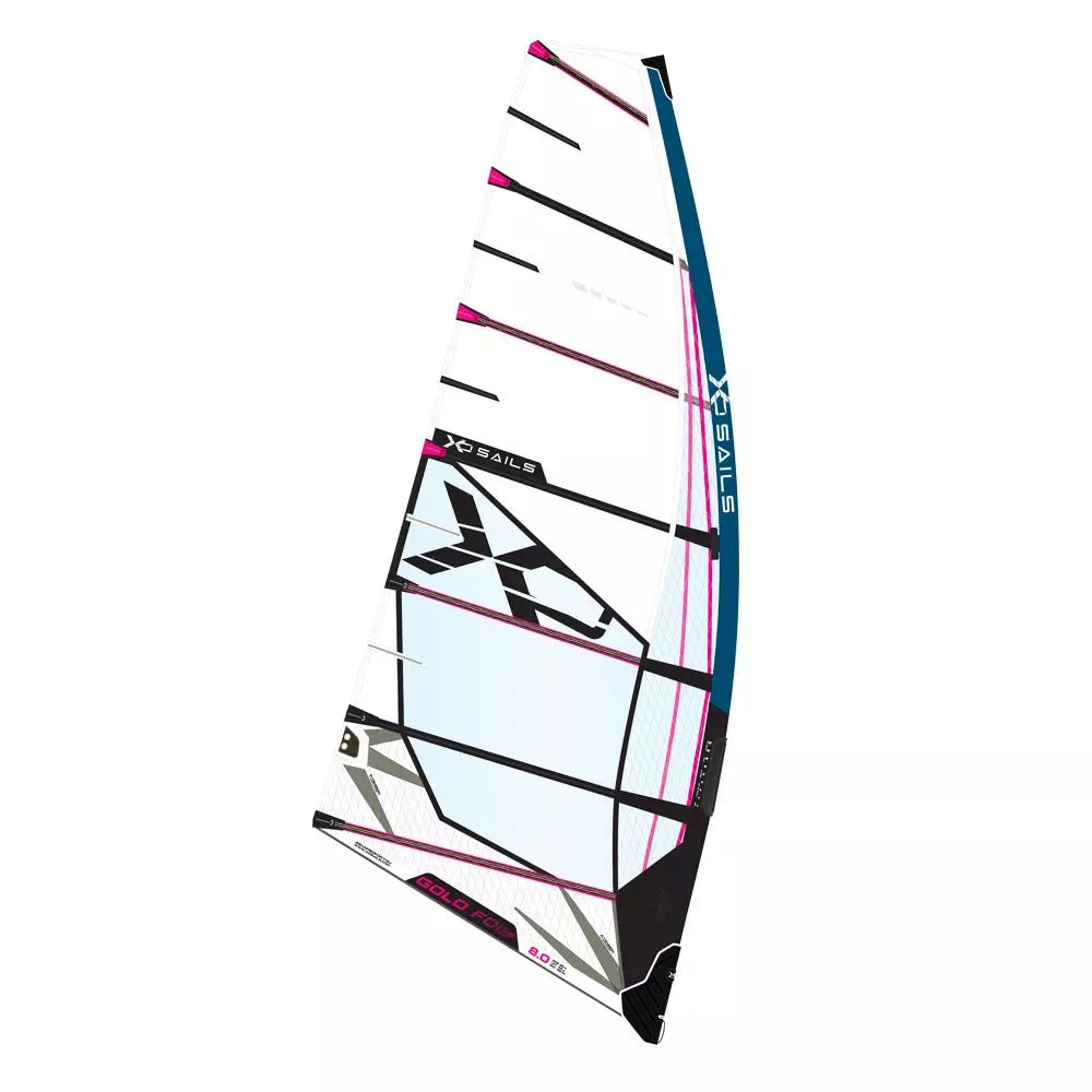 XO Sails Gold Foil Slalom Sail Windsurfing Sail – Image 1