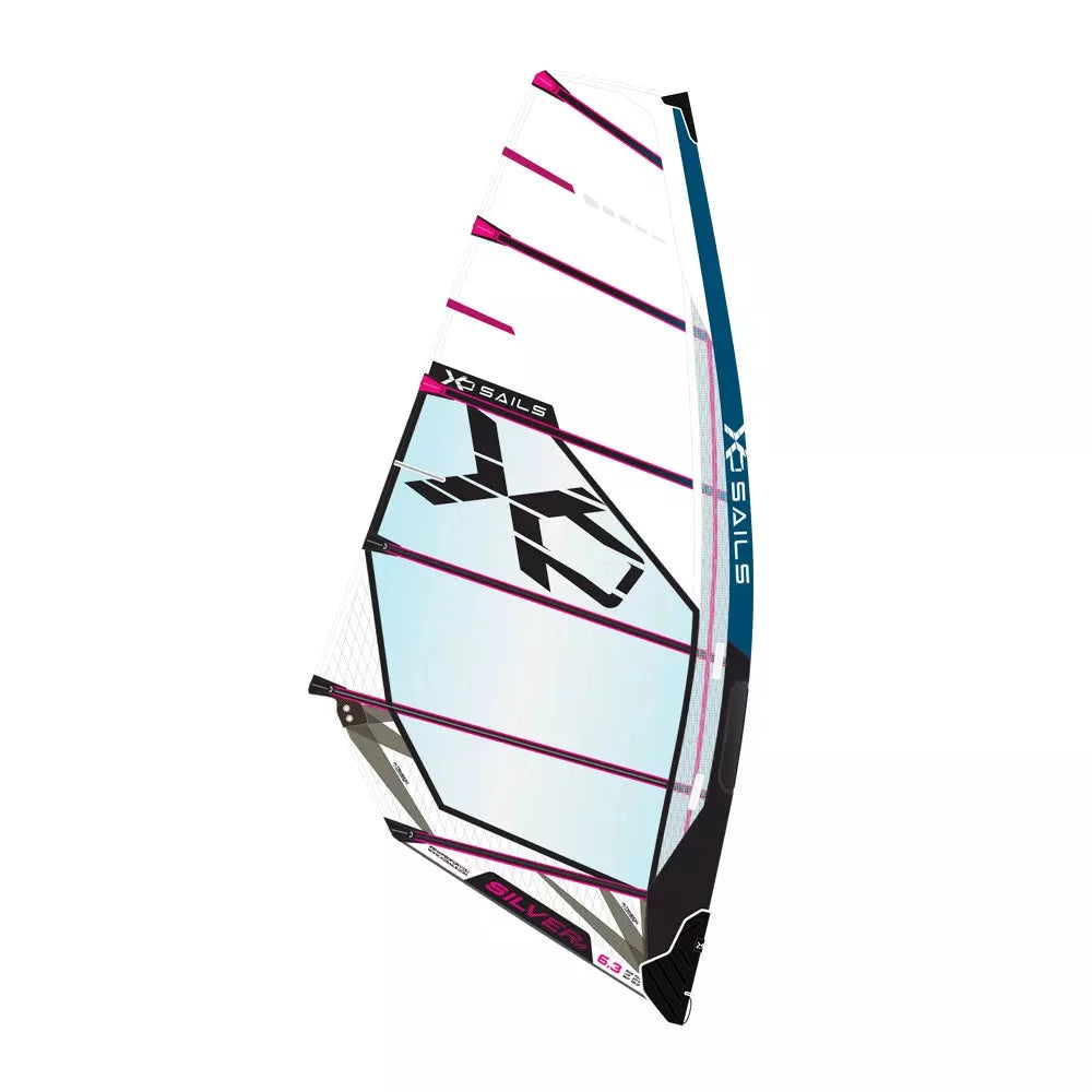 XO Sails Silver Freerace Sail Windsurfing Sail – Image 1