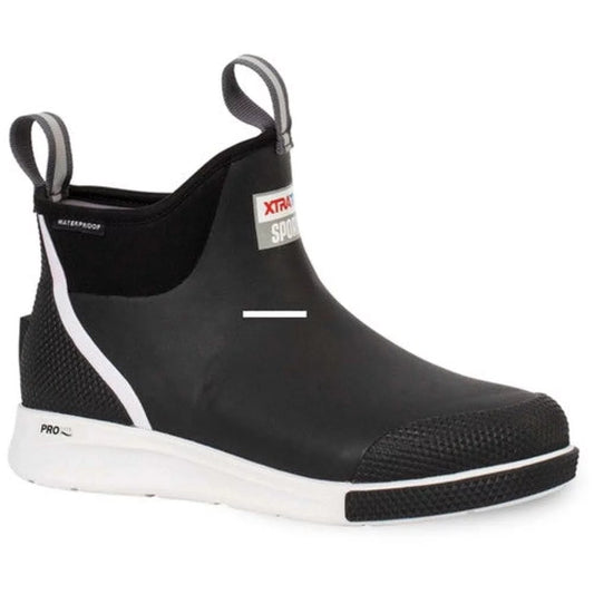 XtraTuf Men's Wheelhouse Ankle Deck Boots - Black Mens Shoes – Image 1