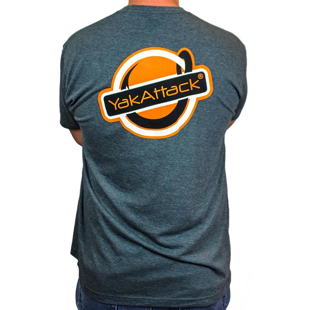 YakAttack Get Hooked Short Sleeve Tee Heather Charcoal Medium