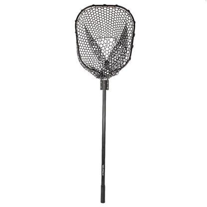 YakAttack 16” x 19” Landing Net with 35.5” Long Telescoping Handle and Rubber Netting, Black Kayak Deck Rigging – Image 1