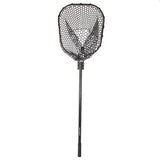 YakAttack 16” x 19” Landing Net with 35.5” Long Telescoping Handle and Rubber Netting, Black Kayak Deck Rigging – Image 1