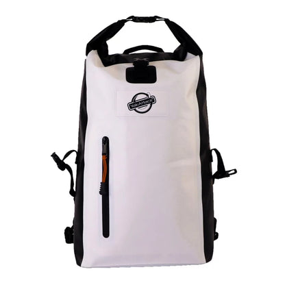 YakAttack 20L Roll-Top DryBag Backpack, White Dry Bag – Image 1