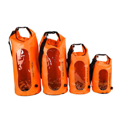 YakAttack 30L Roll-Top Drybag with Air Valve, Orange Dry Bag – Image 4