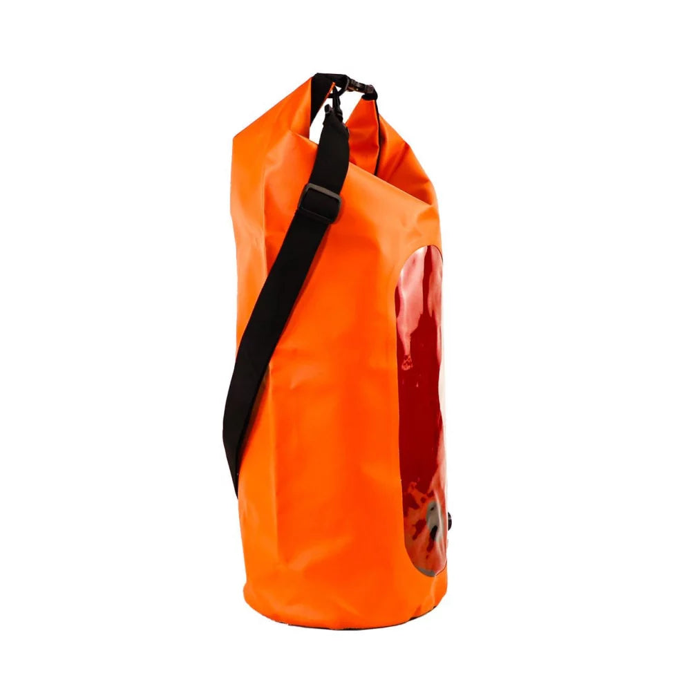 YakAttack 30L Roll-Top Drybag with Air Valve, Orange Dry Bag – Image 5