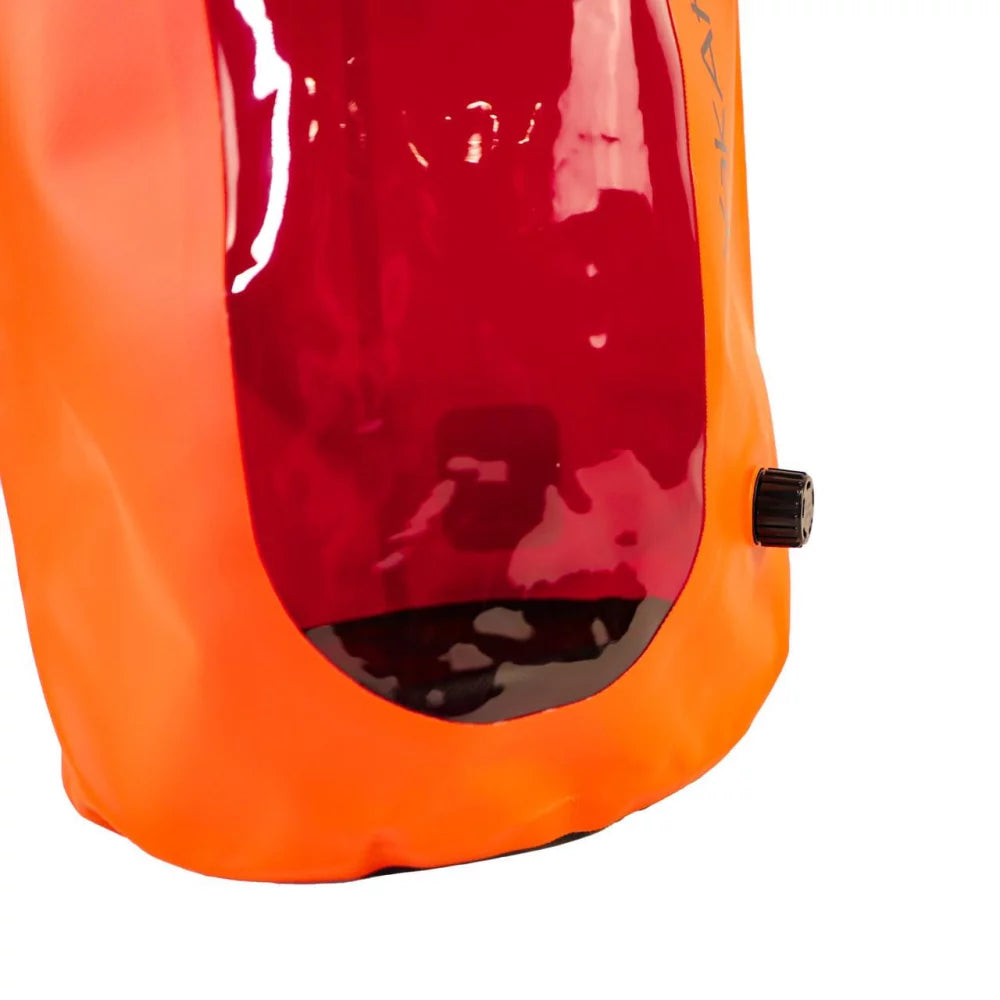 YakAttack 30L Roll-Top Drybag with Air Valve, Orange Dry Bag – Image 7