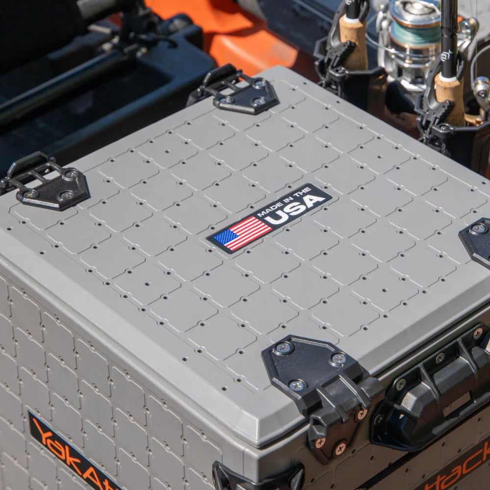 YakAttack BlackPak Pro Kayak Fishing Crate - 13" x 13", Battleship Grey Kayak Fishing Accessory – Image 13