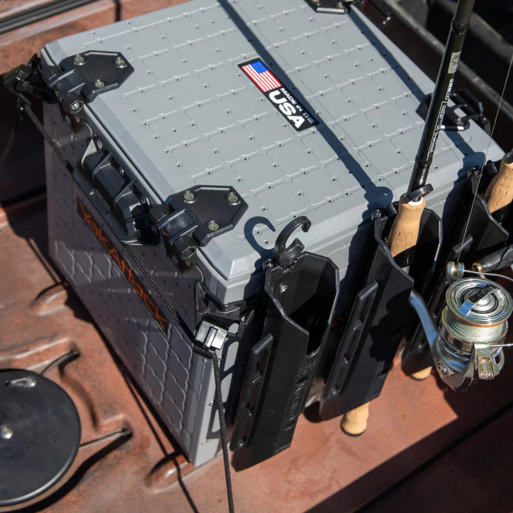 YakAttack BlackPak Pro Kayak Fishing Crate - 13" x 13", Battleship Grey Kayak Fishing Accessory – Image 14