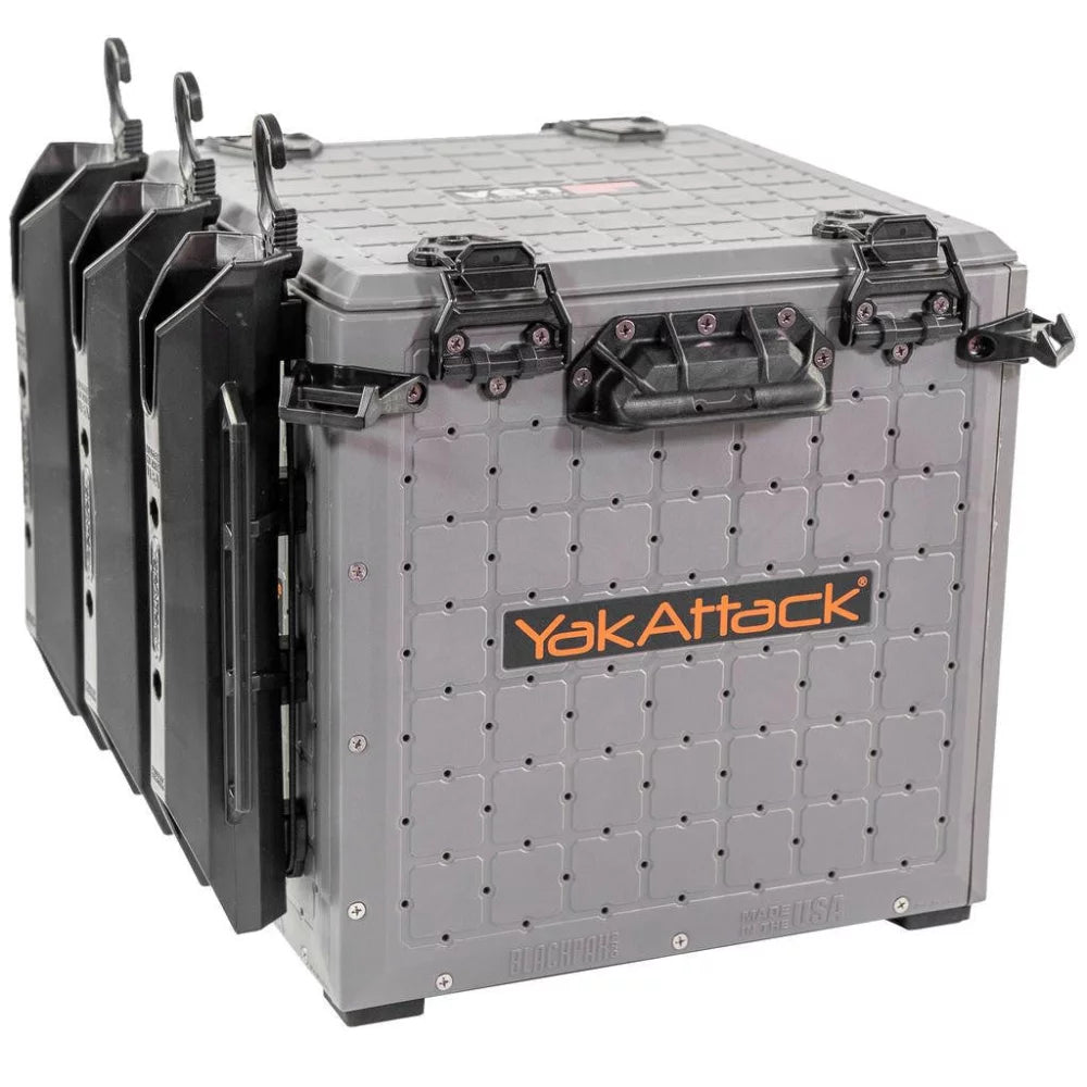 YakAttack BlackPak Pro Kayak Fishing Crate - 13" x 13", Battleship Grey Kayak Fishing Accessory – Image 18