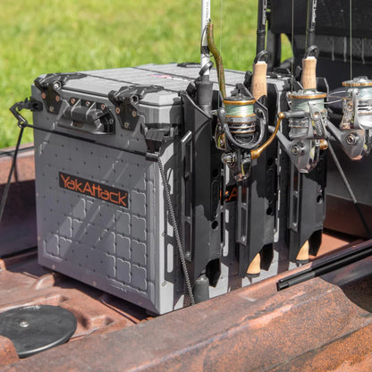 YakAttack BlackPak Pro Kayak Fishing Crate - 13" x 13", Battleship Grey Kayak Fishing Accessory – Image 2