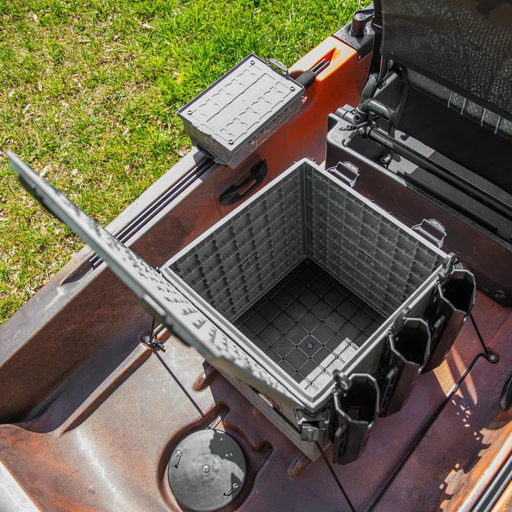 YakAttack BlackPak Pro Kayak Fishing Crate - 13" x 13", Battleship Grey Kayak Fishing Accessory – Image 5