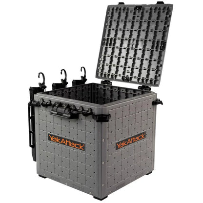YakAttack BlackPak Pro Kayak Fishing Crate - 13" x 13", Battleship Grey Kayak Fishing Accessory – Image 6