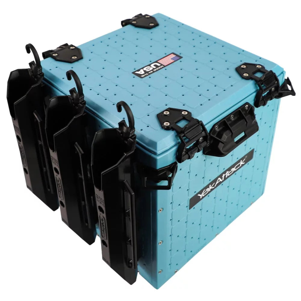 YakAttack BlackPak Pro Kayak Fishing Crate - 13" x 13", Jetty Blue Kayak Fishing Accessory – Image 6