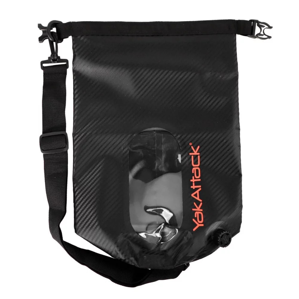 YakAttack HD Roll-Top Drybag with Air Valve, Black Carbon Dry Bag – Image 1