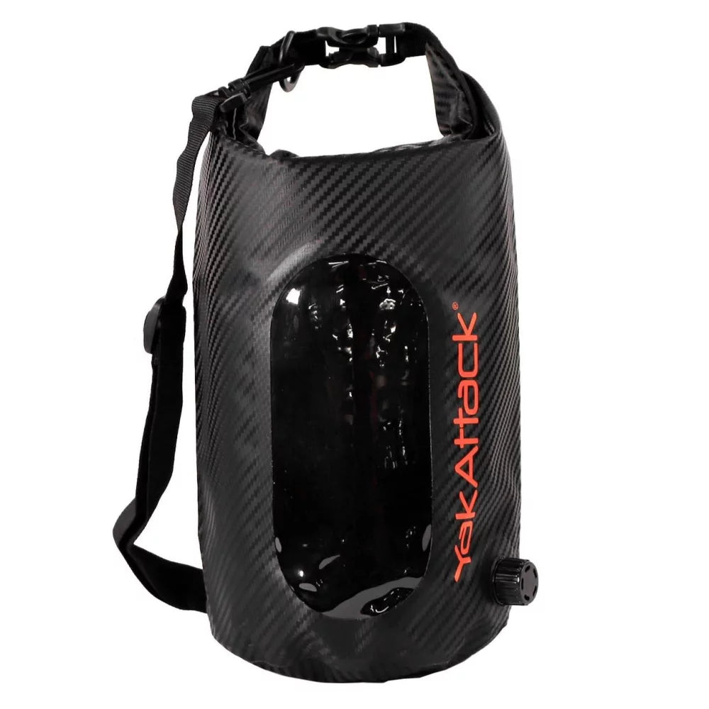 YakAttack HD Roll-Top Drybag with Air Valve, Black Carbon Dry Bag – Image 2