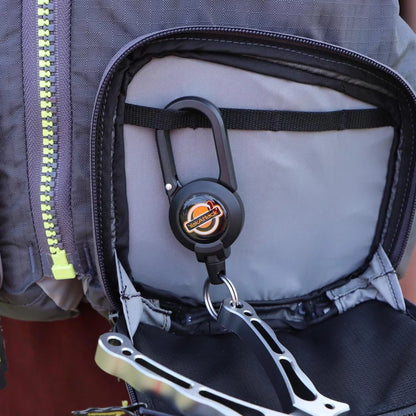 YakAttack Single Attachment Clip-on Retractor, 24” Stainless Steel Wire Kayak Deck Rigging – Image 1