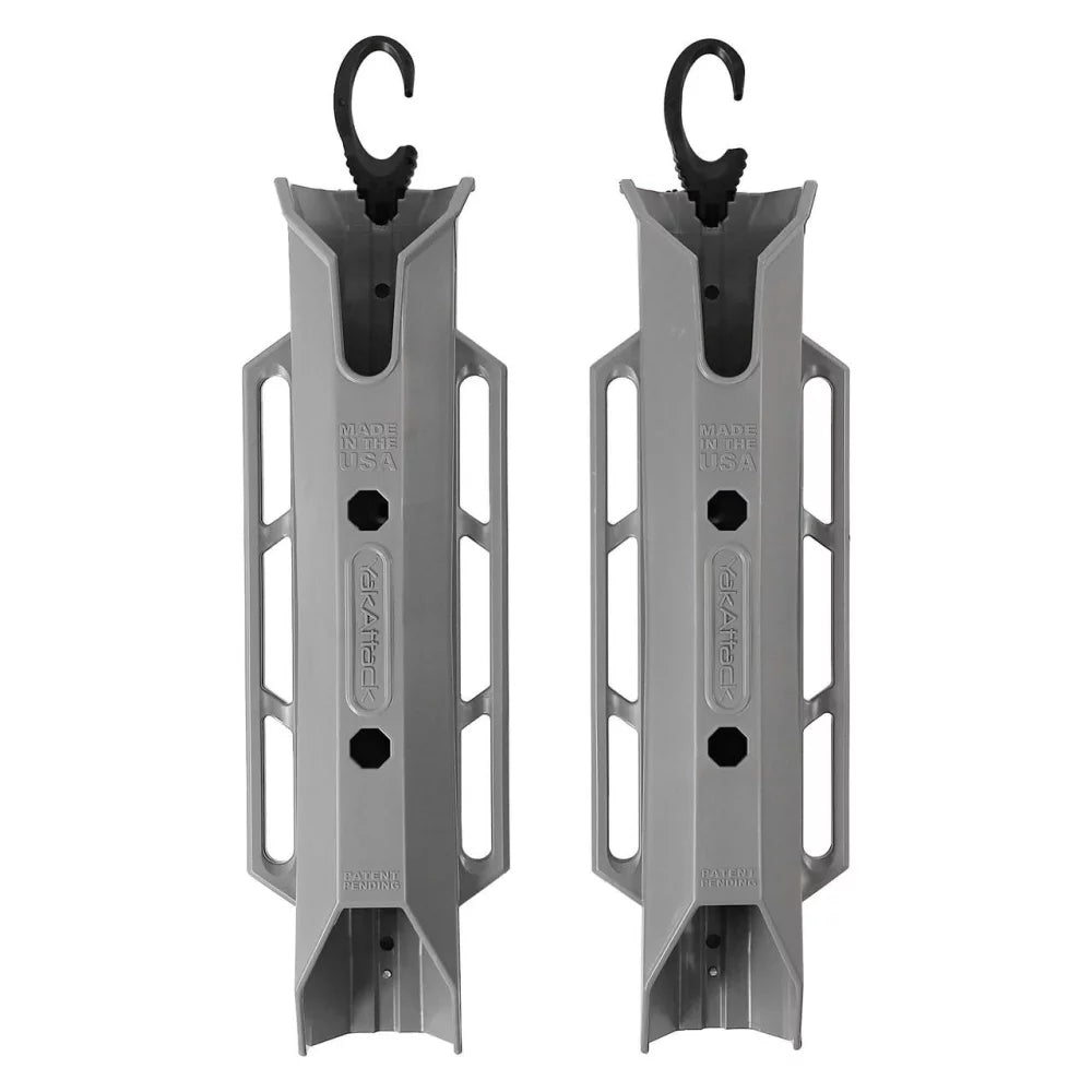 YakAttack TetherTube Rod Holder- Two Pack with Mounting Hardware, Battleship Grey Kayak Fishing Accessory – Image 6