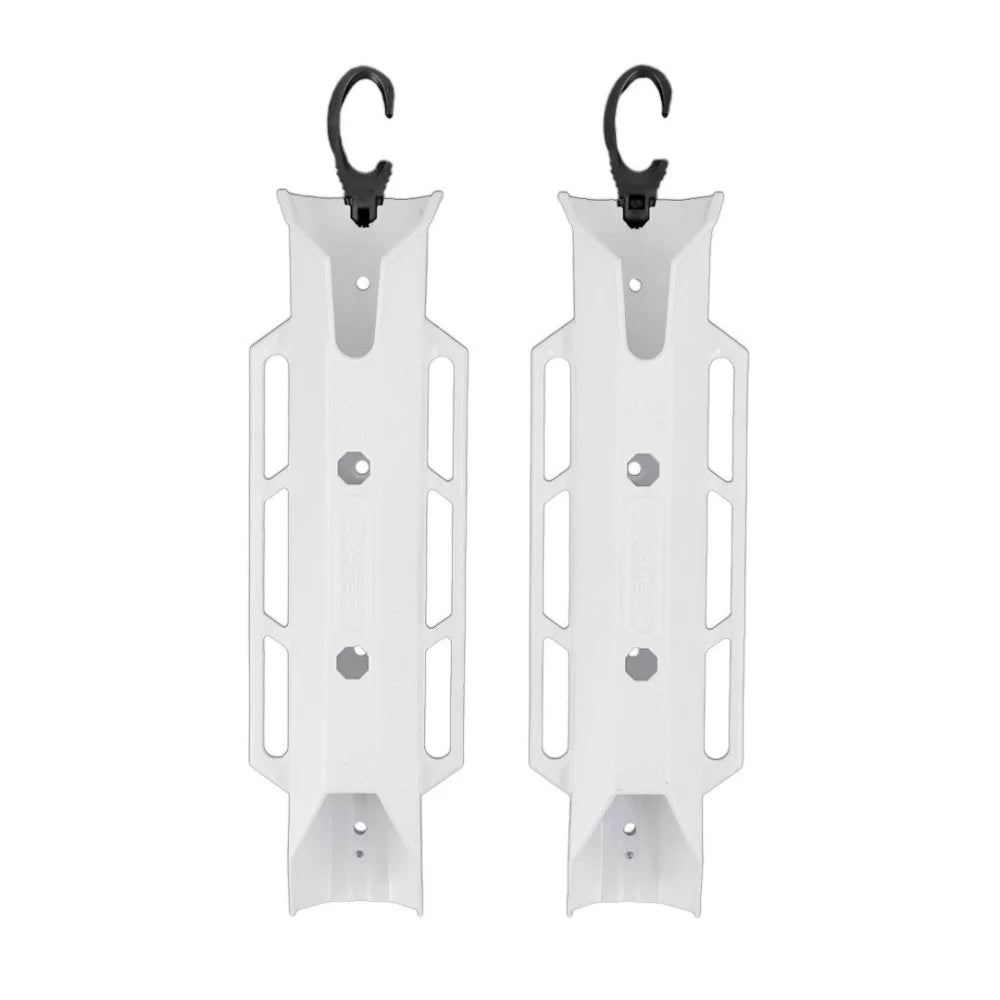 YakAttack TetherTube Rod Holder- Two Pack with Mounting Hardware, White Kayak Fishing Accessory – Image 1