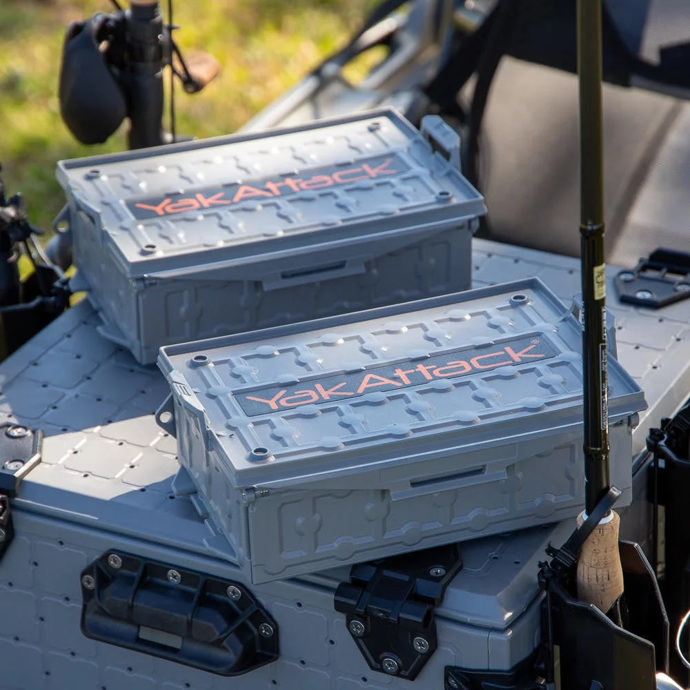 YakAttack TracPak Combo Kit, Two Boxes and Quick Release Base, Battleship Grey Kayak Fishing Accessory – Image 12
