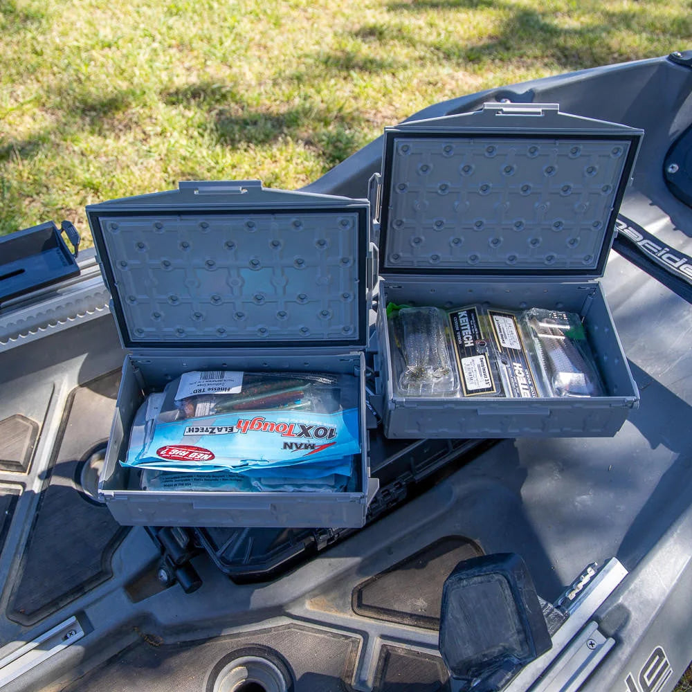 YakAttack TracPak Combo Kit, Two Boxes and Quick Release Base, Battleship Grey Kayak Fishing Accessory – Image 13