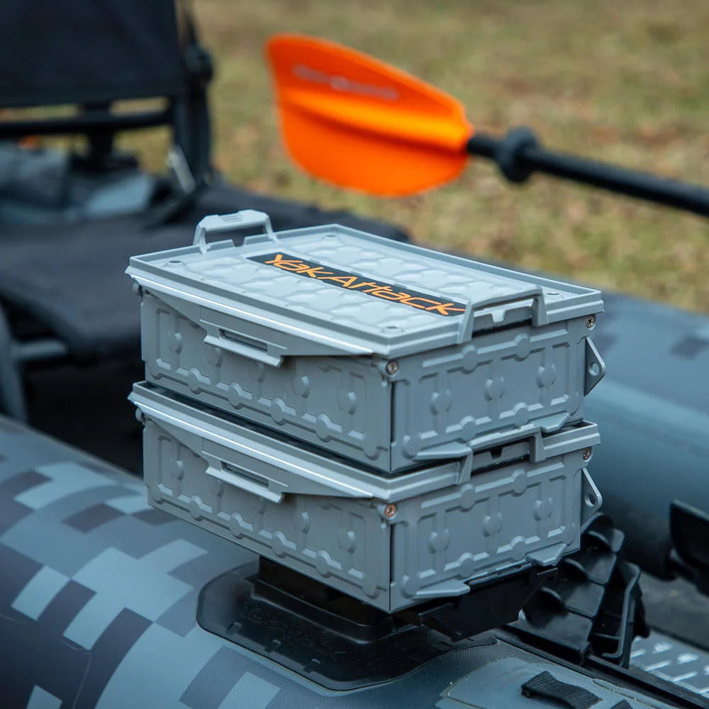 YakAttack TracPak Combo Kit, Two Boxes and Quick Release Base, Battleship Grey Kayak Fishing Accessory – Image 20