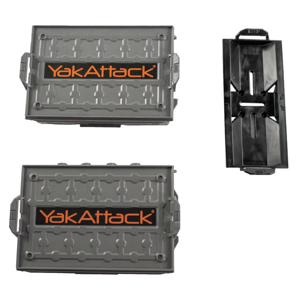 YakAttack TracPak Combo Kit, Two Boxes and Quick Release Base, Battleship Grey Kayak Fishing Accessory – Image 9