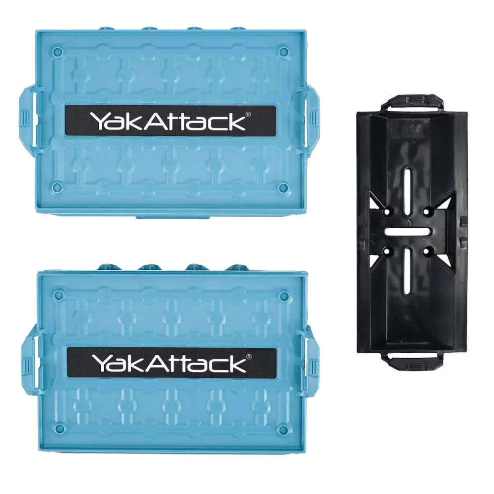 YakAttack TracPak Combo Kit, Two Boxes and Quick Release Base, Jetty Blue Kayak Fishing Accessory – Image 3