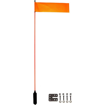 YakAttack VISIFlag with MightyMount | 52" Safety Flag for Kayak Visibility | Includes Mounting Hardware | GearTrac & Rod Holder Compatible | CSPAI Compliant Vinyl | Made in USA Kayak Deck Rigging – Image 1