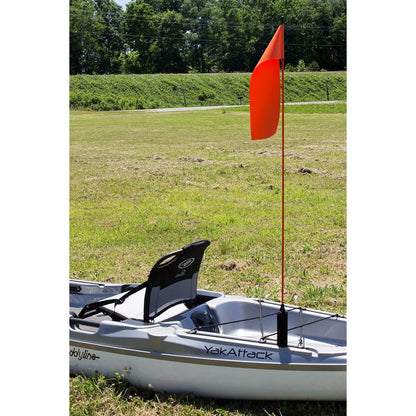 YakAttack VISIFlag with MightyMount | 52" Safety Flag for Kayak Visibility | Includes Mounting Hardware | GearTrac & Rod Holder Compatible | CSPAI Compliant Vinyl | Made in USA Kayak Deck Rigging – Image 3