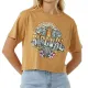 RipCurl Block Party Crop Tee Light Brown Small