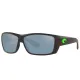 Costa Cat Cay Sunglasses Matte Black/Green/Grey Silver Mirror