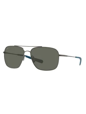Costa Canaveral Polarized Glass Sunglasses Brushed Grey/Grey