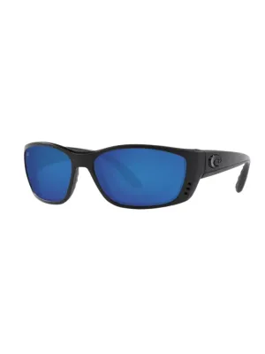 Costa Fisch Sunglasses Blackout/Blue Mirror Polarized Glass