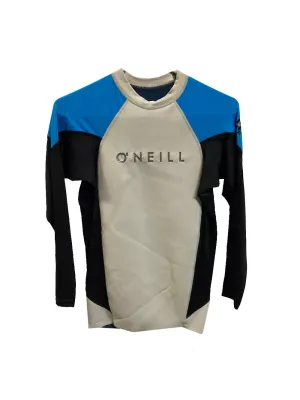 O'Neill Hyperfreak Long Sleeve Crew Lunar/Black/Light Blue Small