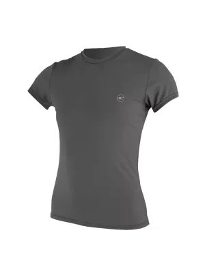O'Neill Women's Basic Skins UPF 30+ Short Sleeve Sun Shirt Graphite